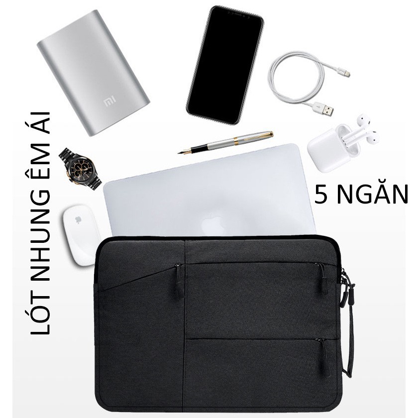 Túi chống sốc macbook KOLANO túi chống sốc laptop nhiều ngăn chống nước có quai xách đa năng TA-001048
