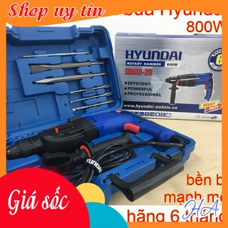 Máy khoan Hyundai, khoan búa HDN2-26, công suất 800W chính hãng, động cơ dây đồng, mạnh mẽ, bền bỉ, BH 6 tháng
