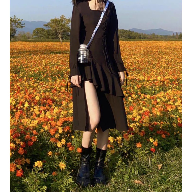 BỐT ĐÙI CỔ CAO TRƠN KÉO KHÓA ĐẾ CAO 5CM PLATFORM ZIP BOOT
