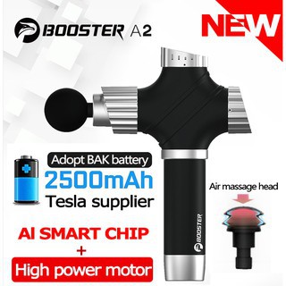 Máy massage gun, Súng massage cầm tay điều trị đau cơ bắp căng cơ BOOSTER A2 - 126W, 6 đầu - BẢO HÀNH 12 THÁNG