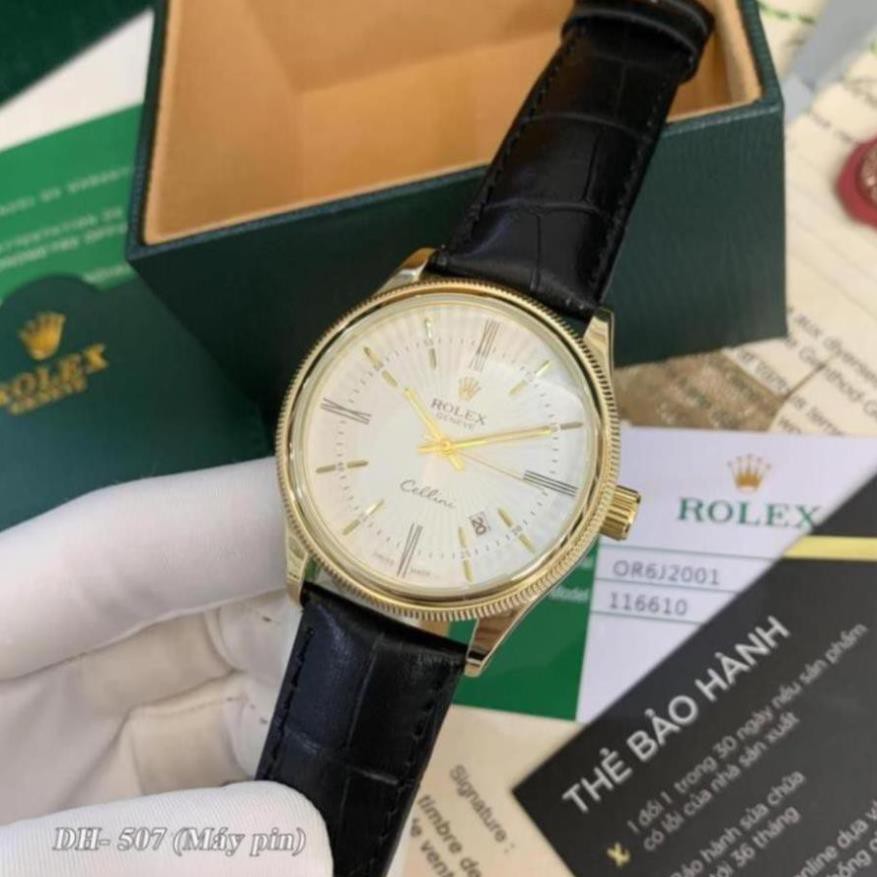 Đồng hồ nam Rolex mặt tròn classic dây da cao cấp bảo hành 12 tháng DH507 Ngọc trinh shop | BigBuy360 - bigbuy360.vn