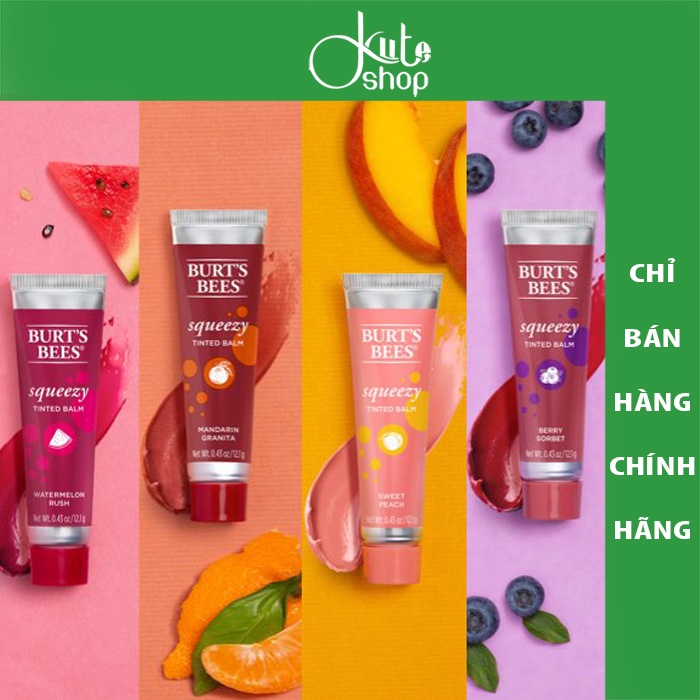 Son dưỡng có màu dạng tuýp Burt’s Bee Squeezy Tinted Balm 12.1g