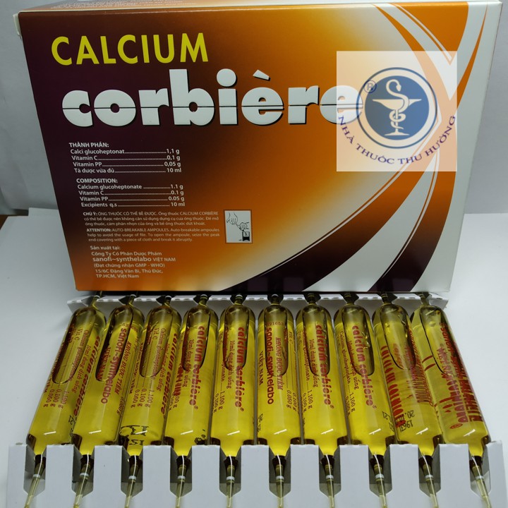 Calcium Corbiere bổ sung canxi hộp 30 ống 10ml