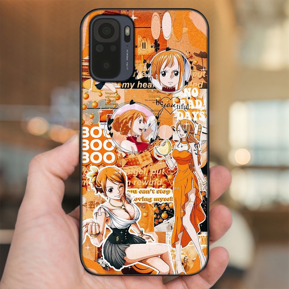 Ốp lưng Xiaomi Redmi Note 10, Note 10s viền đen in hình Nami One Piece Đảo Hải Tặc