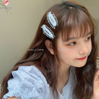Set 2 kẹp tóc mái có ren siêu xinh
