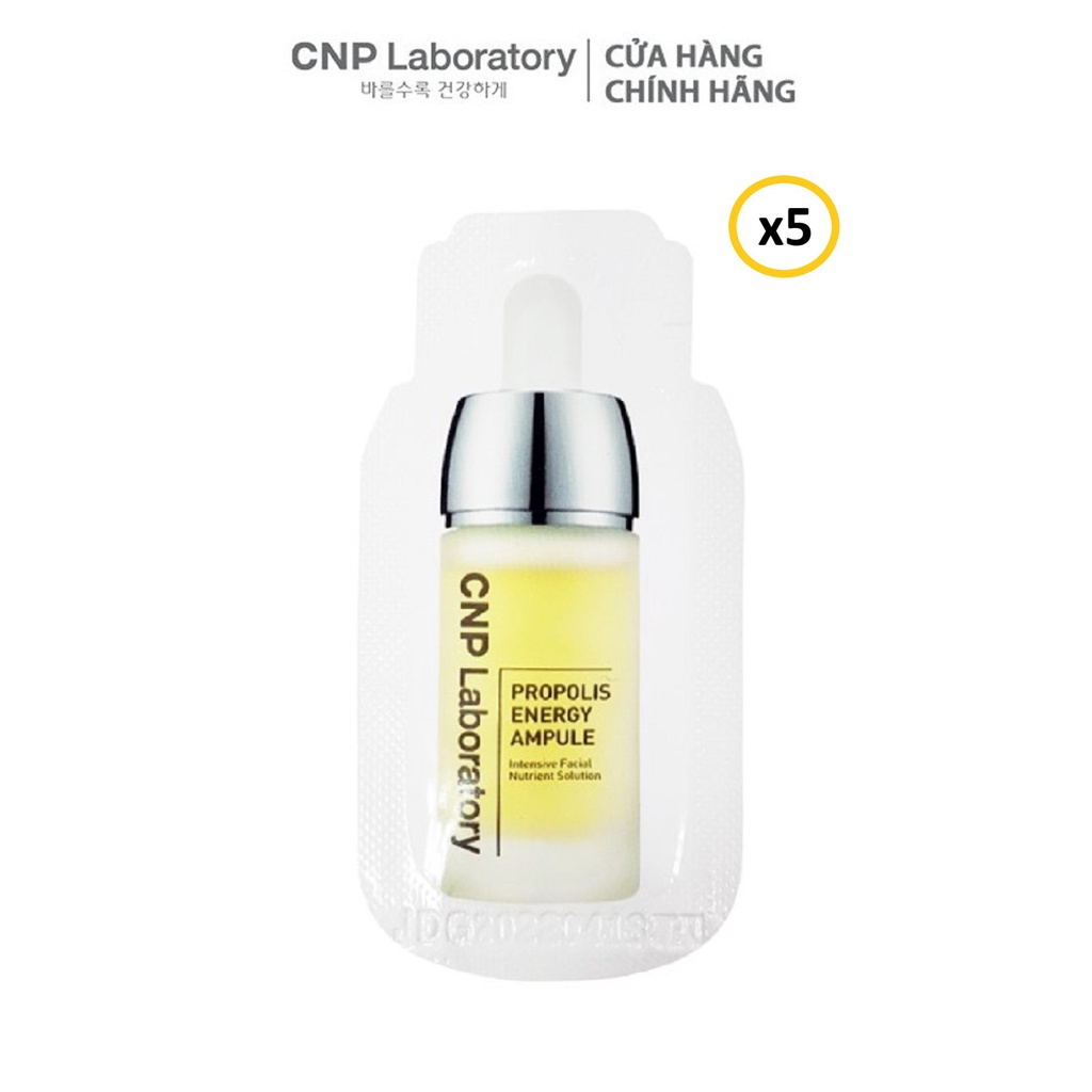 [HB Gift] Combo 5 gói Tinh chất keo ong tái tạo phục hồi da CNP Laboratory Propolis Energy Ampule 1mlx5