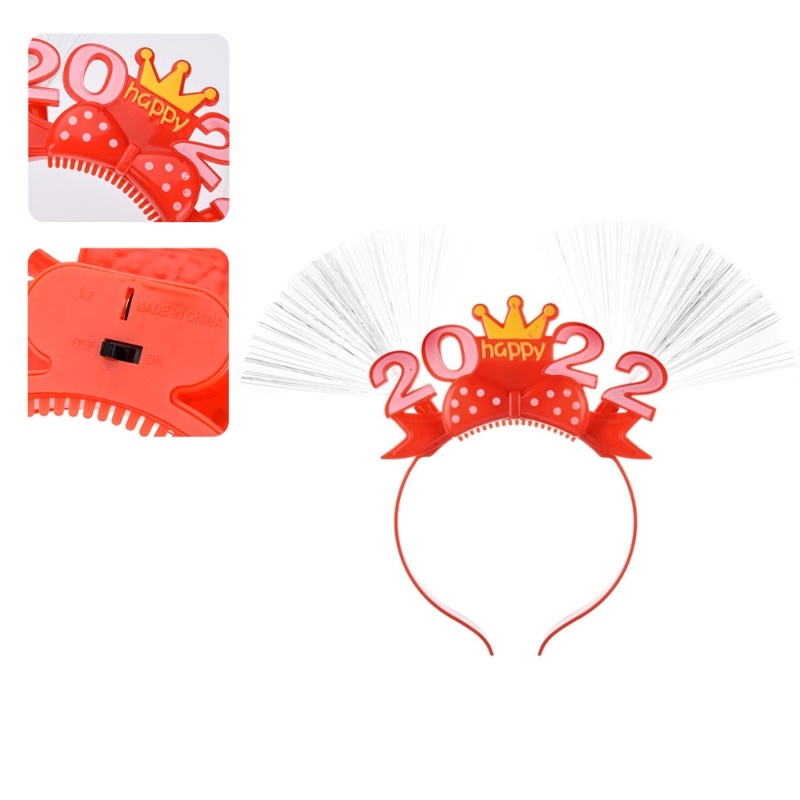 Băng Đô Cài Tóc Phát Sáng Mừng Năm Mới