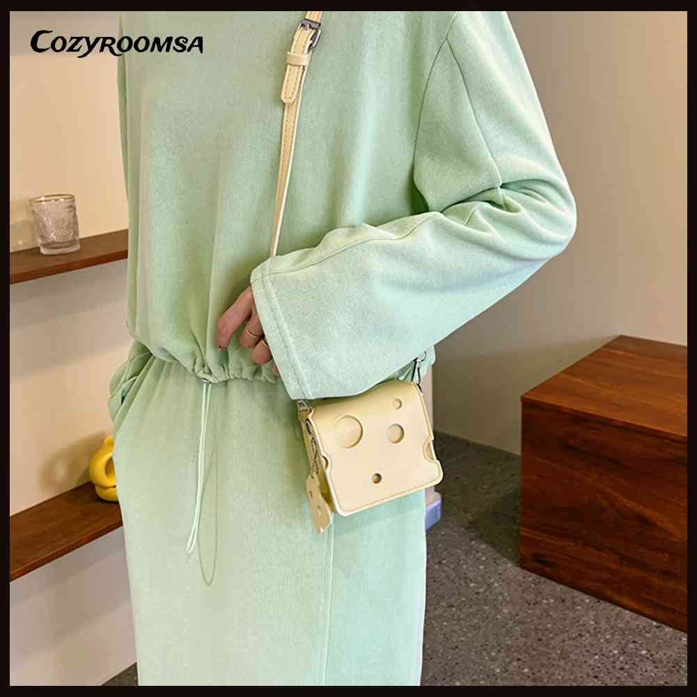 Túi Đeo Chéo Mini Hình Phô Mai Thời Trang Cho Nữ