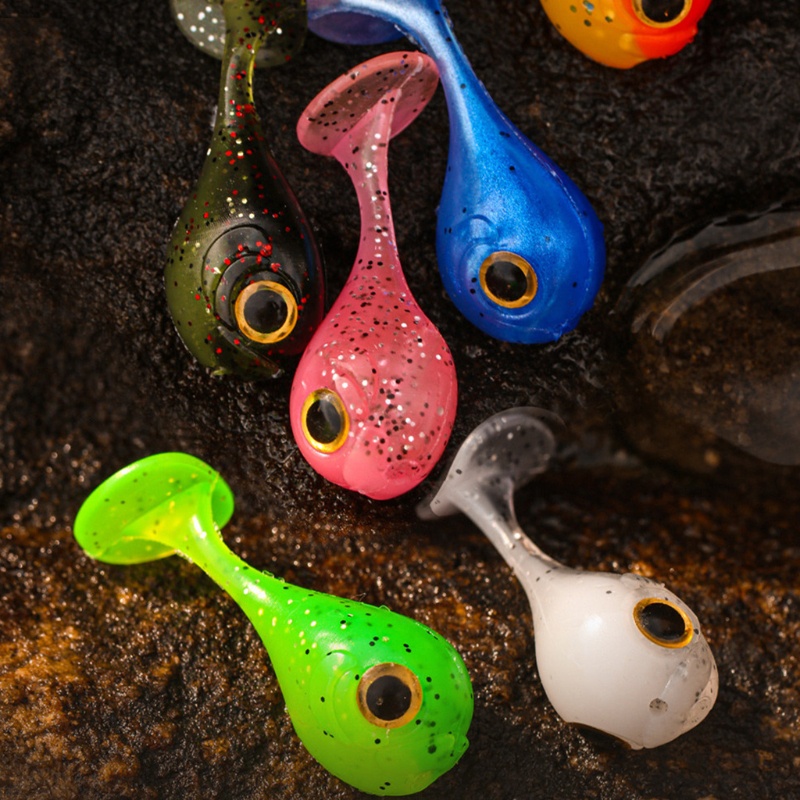 QQ Set 10 Mồi Câu Cá Giả Hình Chữ T Bằng PVC Mềm