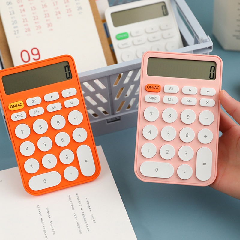 Máy Tính Xách Tay 12 Chữ Số Nhiều Màu Sắc Cho Học Sinh / Văn Phòng