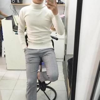Áo len nam cao cổ 