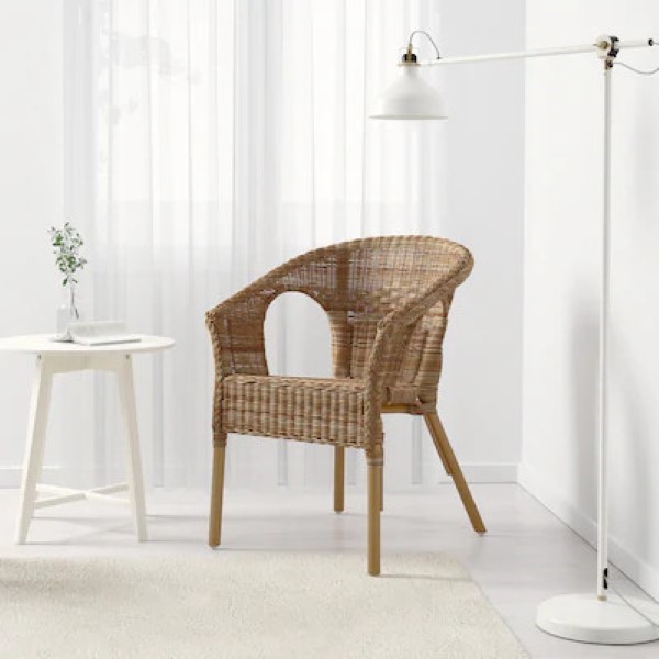 Ghế mây người lớn Ball's Papa 1 Hàng Xuất Khẩu, Kích thước rộng mặt ngồi 38cm*40cm, lưng tựa 40cm, chân ghế cao 40cm