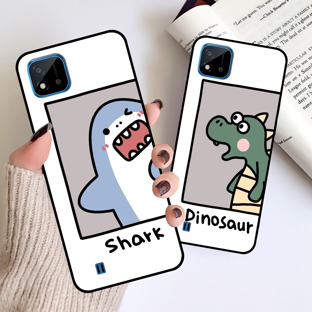 Ốp Realme C11 2020/2021 / C12 / C15 / C20  in hình cá mập, khủng long dễ thương, cute (T01 - T06)