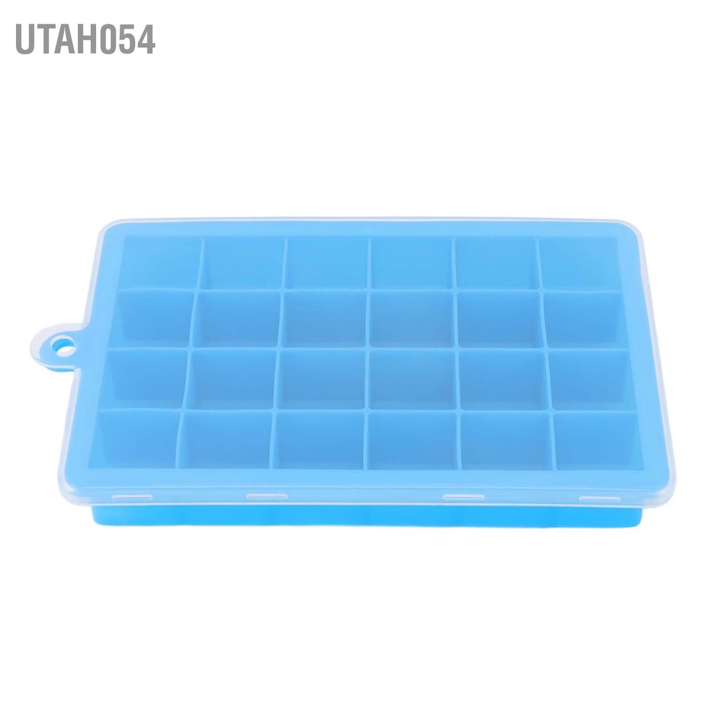 Utah054 Khay đá 3 cái có thể tái sử dụng 24 lưới Khuôn làm nắp tháo rời Dễ dàng khuôn Máy bằng silicon cho rượu Whisky