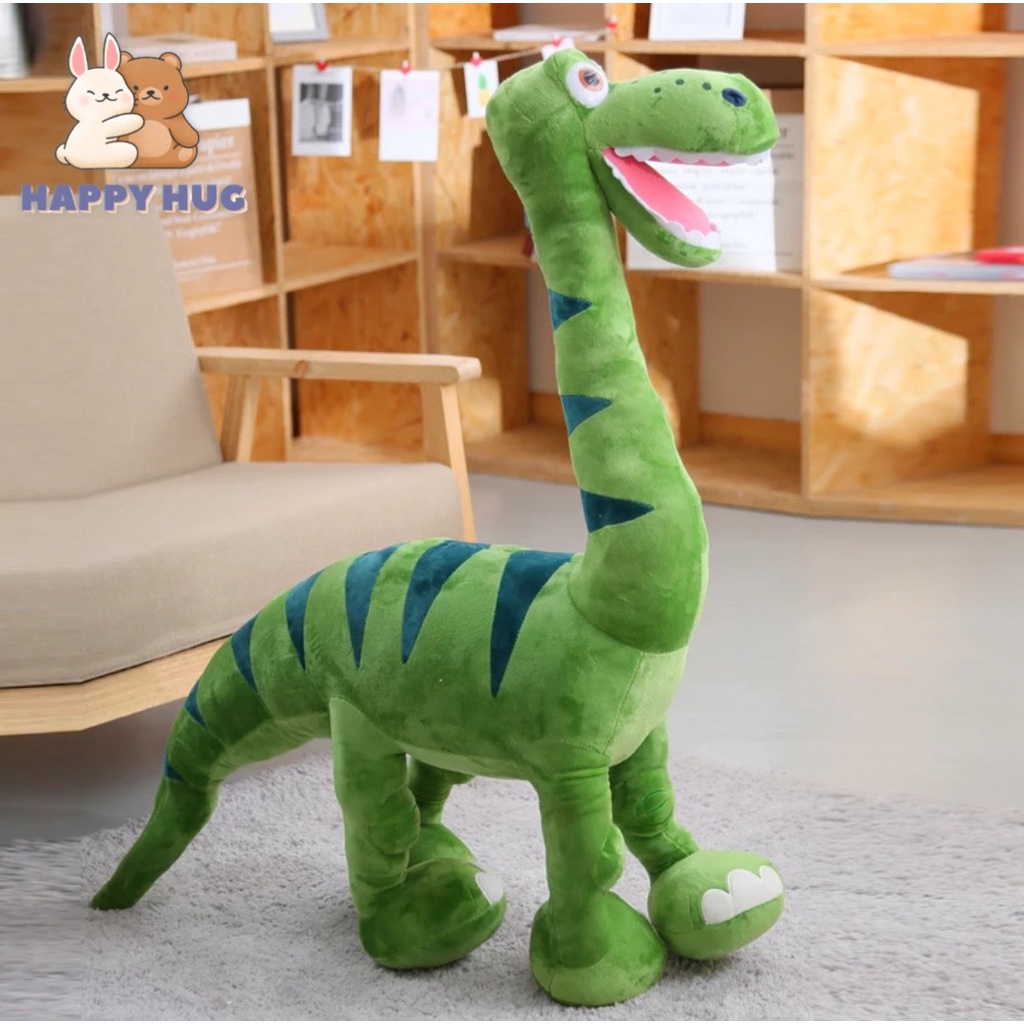 Thú bông khủng long xanh lá siêu đẹp, vỏ nhung mịn cao cấp - Happy Hug