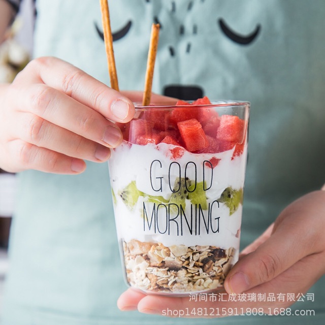 Ly thủy tinh good morning 400ml ,