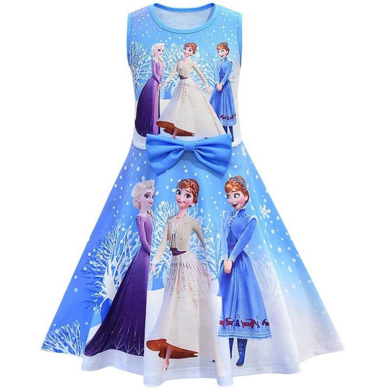 Đầm Công Chúa Anna Elsa Cho Bé Gái