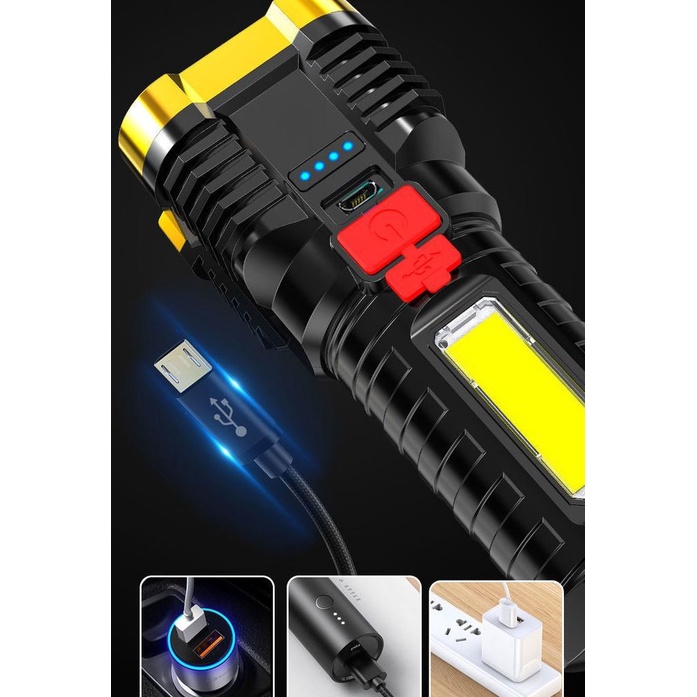 HOT Đèn Pin Siêu Sáng 5 Bóng Cầm Tay Chắc Chắn Chế Độ LOẠI SÁNG cao cấp