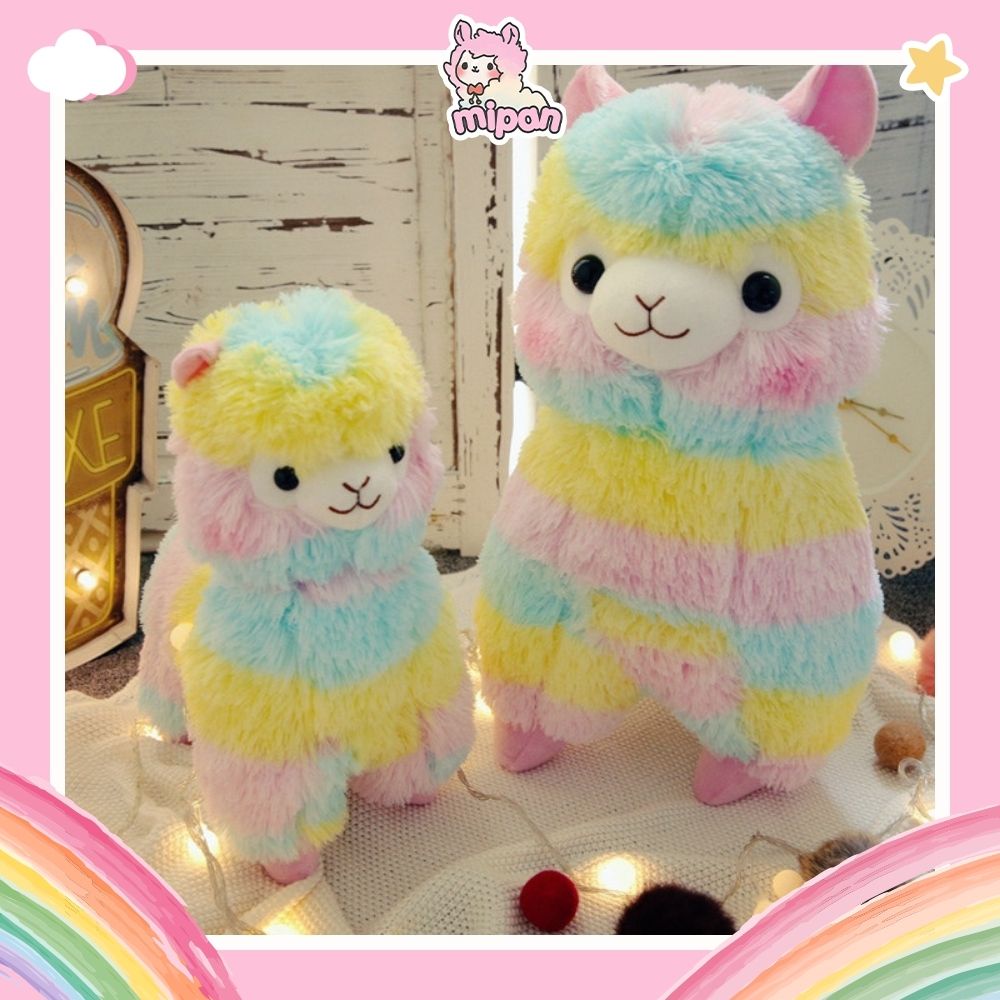 Gấu bông lạc đà alpaca thú bông, gấu bông alpaca cầu vồng/ thú bông cute - Mipan