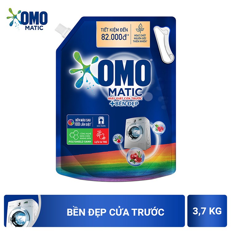 Túi Nước Giặt Omo Matic Bền Đẹp Cửa Trước 3.7Kg