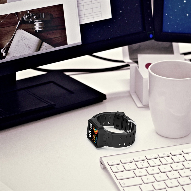 XIAOMI Dây Đeo Thay Thế Chất Liệu Silicon Thiết Kế Độc Đáo Thời Trang Cho Redmi Watch 2 Lite