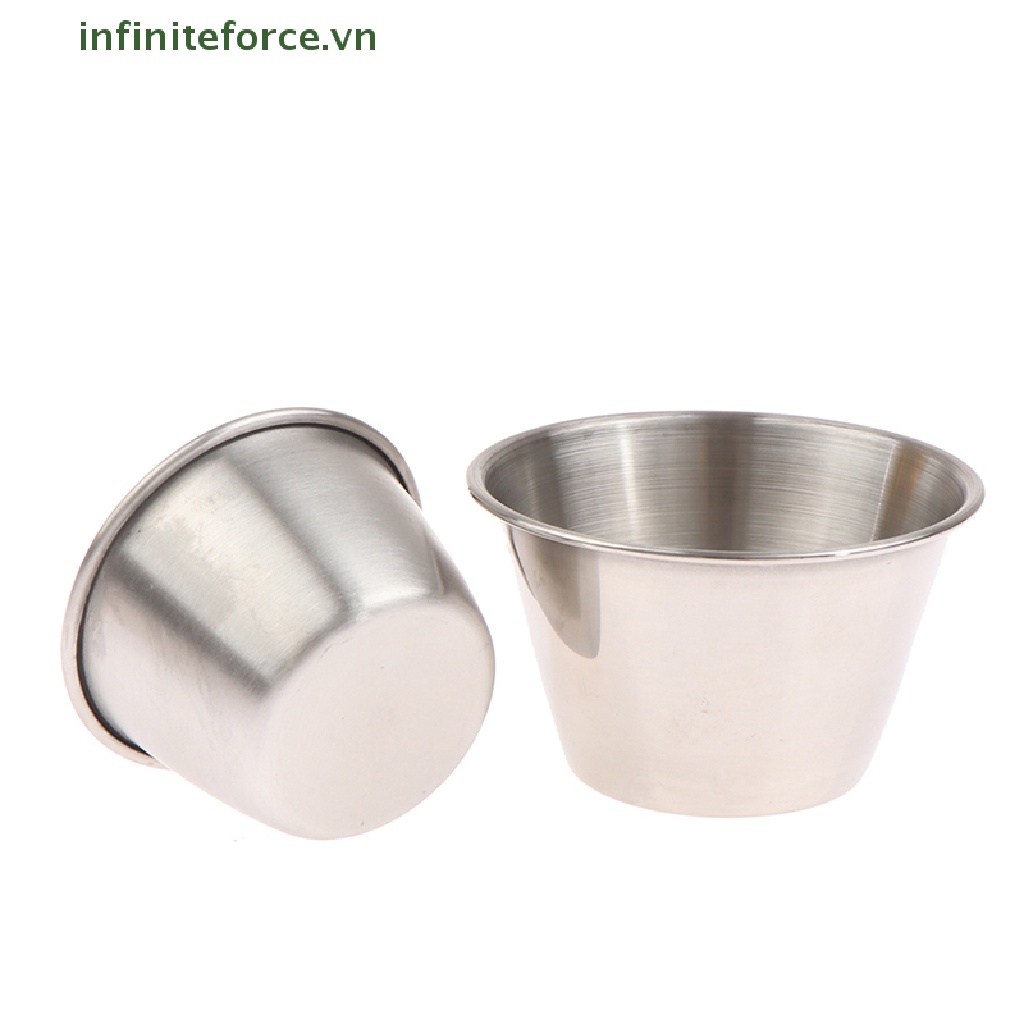 Set 2 Cốc Đựng Nước Sốt / Cà Chua / Salad Bằng Thép Không Gỉ Tiện Dụng