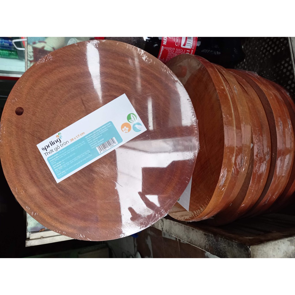 Thớt gỗ tròn cây tự nhiên, đường kính 28cm , không lên dầm, giá tốt nhất