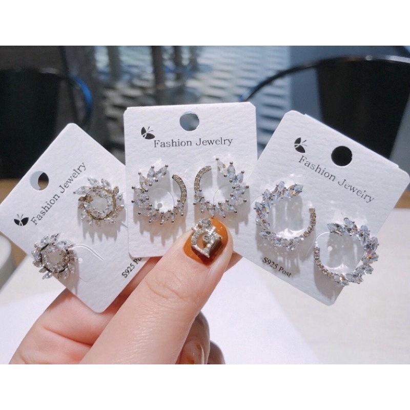 Bông tai khuyên tai tai bạc 925 nhiều mẫu