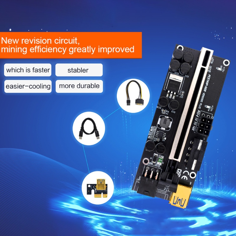 Bộ chuyển đổi mở rộng PCI-E 3 giao diện 8 giao diện 2 đèn LED PCI-E 1x sang16x | BigBuy360 - bigbuy360.vn