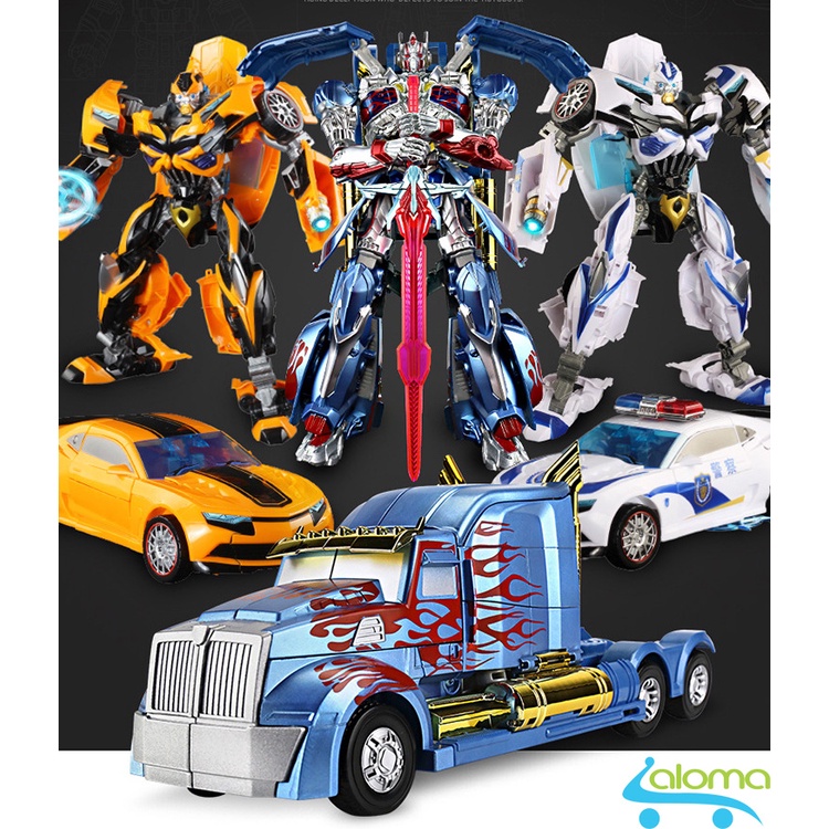 Robot biến hình ô tô Transformer cao 35cm mẫu Bumble Bee 6699-5D thay đổi linh hoạt các khớp nối