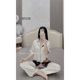 Đồ ngủ Pijama cộc tay lụa Latin