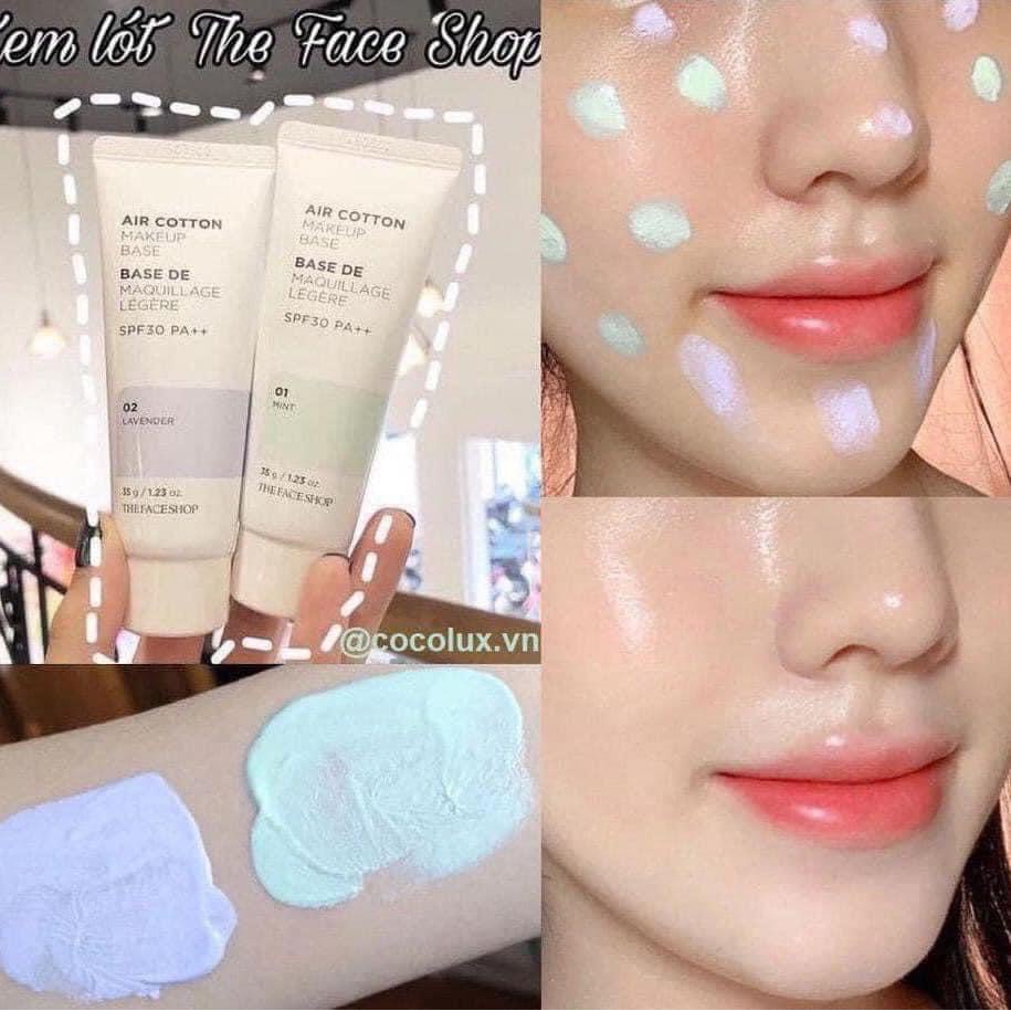 Kem Lót Air Cotton Make Up Base The Face Shop Chính Hãng