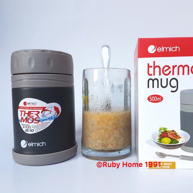 Bình ủ cháo không cần nấu/ Bình giữ nhiệt đựng thức ăn Elmich 500 ml EL7228 - Nhập khẩu Séc 100%