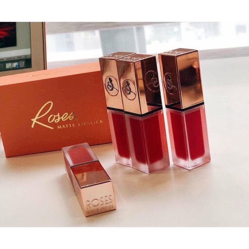 Son roses xả kho màu 14 ĐỎ NÂU TÍM không kèm hộp