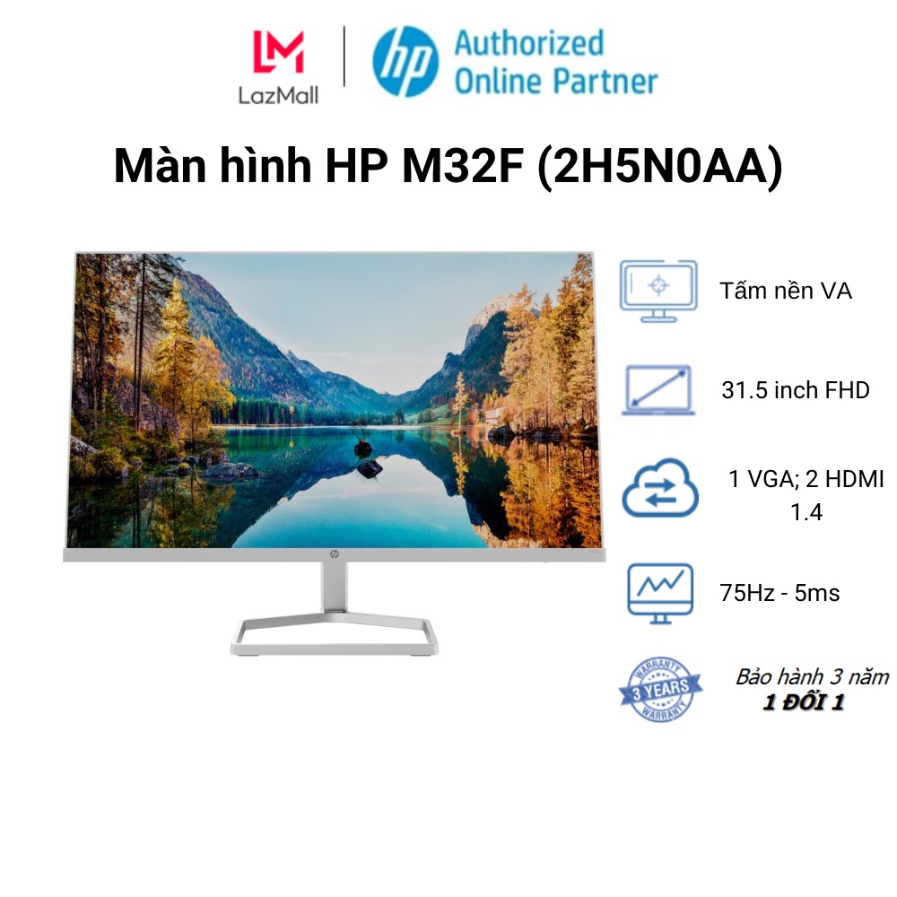 [Mã ELHPPK8 giảm 10% đơn 500K] Màn hình máy tính HP M32f 2H5N0AA 31.5 inch FHD VA - Bảo hành 36 tháng