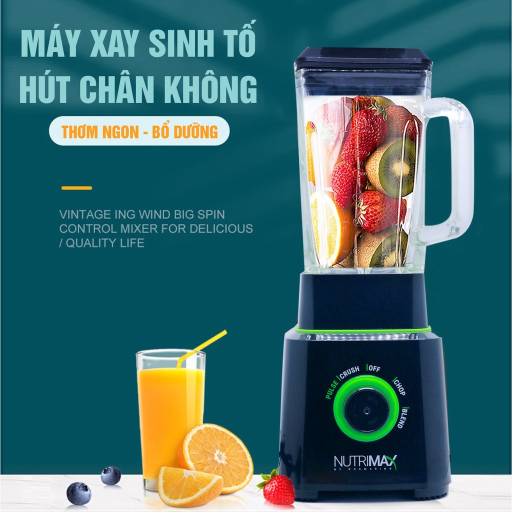 Máy xay sinh tố hút chân không - thiết kế hiện đại- Giữ nguyên hương vị và chất dinh dưỡng- tặng bình giữ nhiệt cao cấp