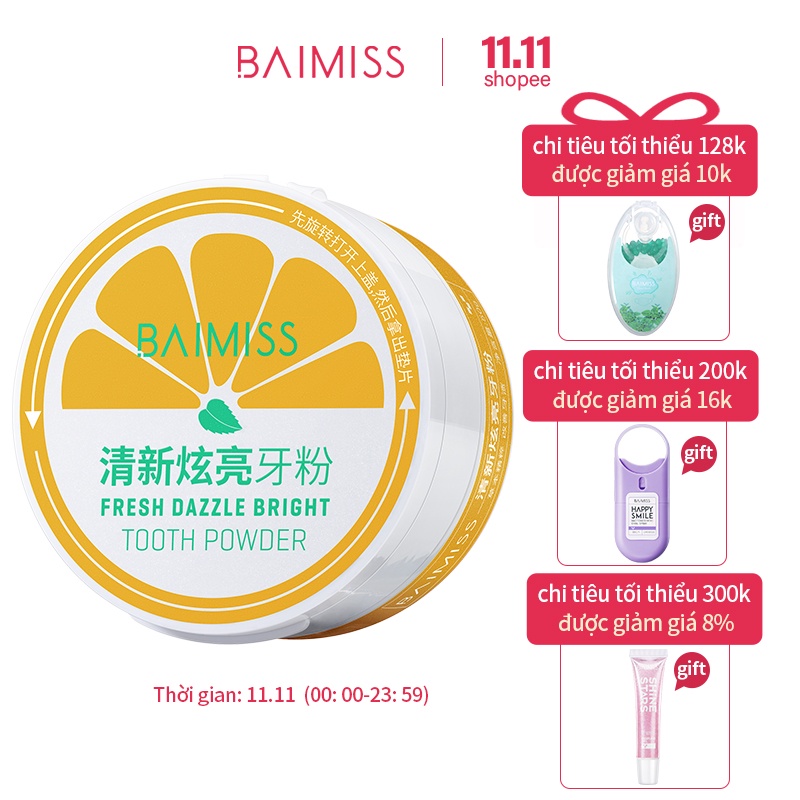 Bột đánh răng BAIMISS làm sáng răng 50g