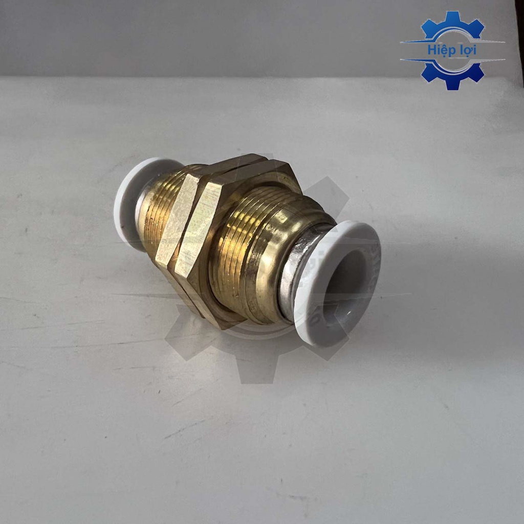 Nối 2 đầu ống khí giữa siết thành YPM - nối 2 đầu ống hơi giữa siết tán - cút nối thẳng nối ống hơi, khí nén
