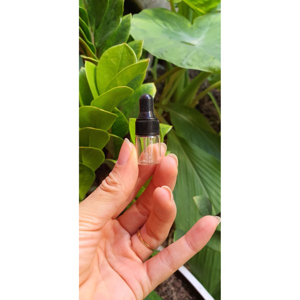 10 lọ serum 2 3 5ml mỏng khoen nhựa đen bóp đen