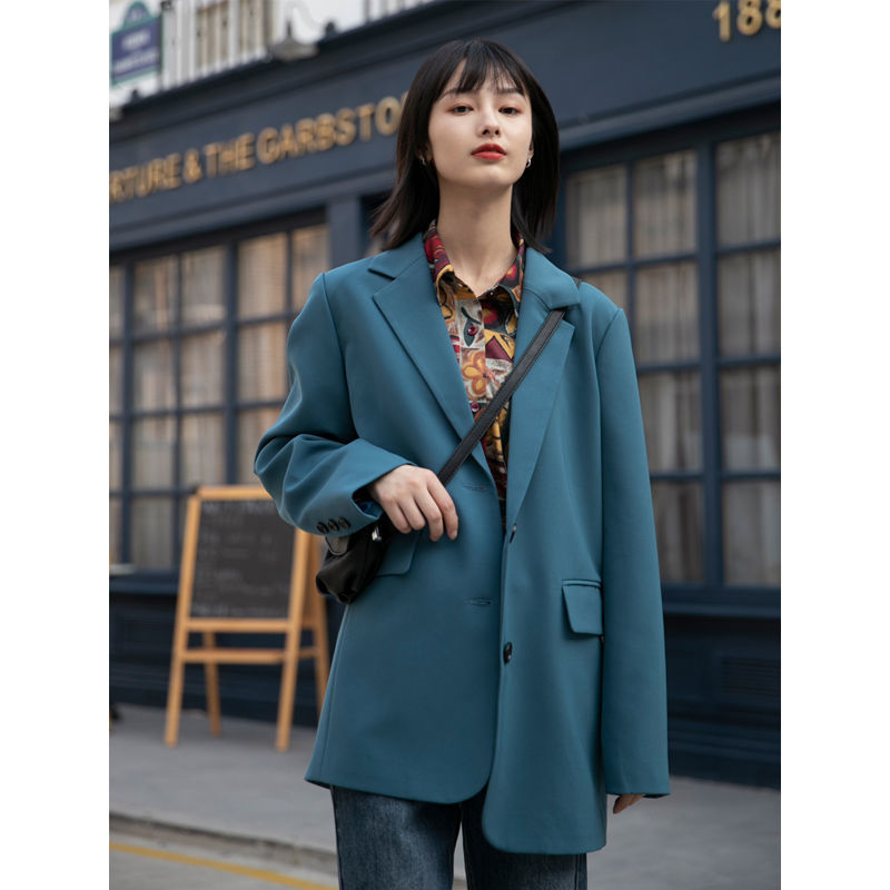 Áo Blazer New Solid Color Double-breasted Casual Temperament Ins Suit Jacket Women | BigBuy360 - bigbuy360.vn
