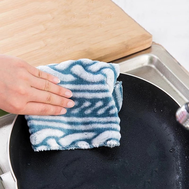 Khăn Lau Chén Dĩa Màu Sắc Ngẫu Nhiên Kích Thước 25 * 25CM