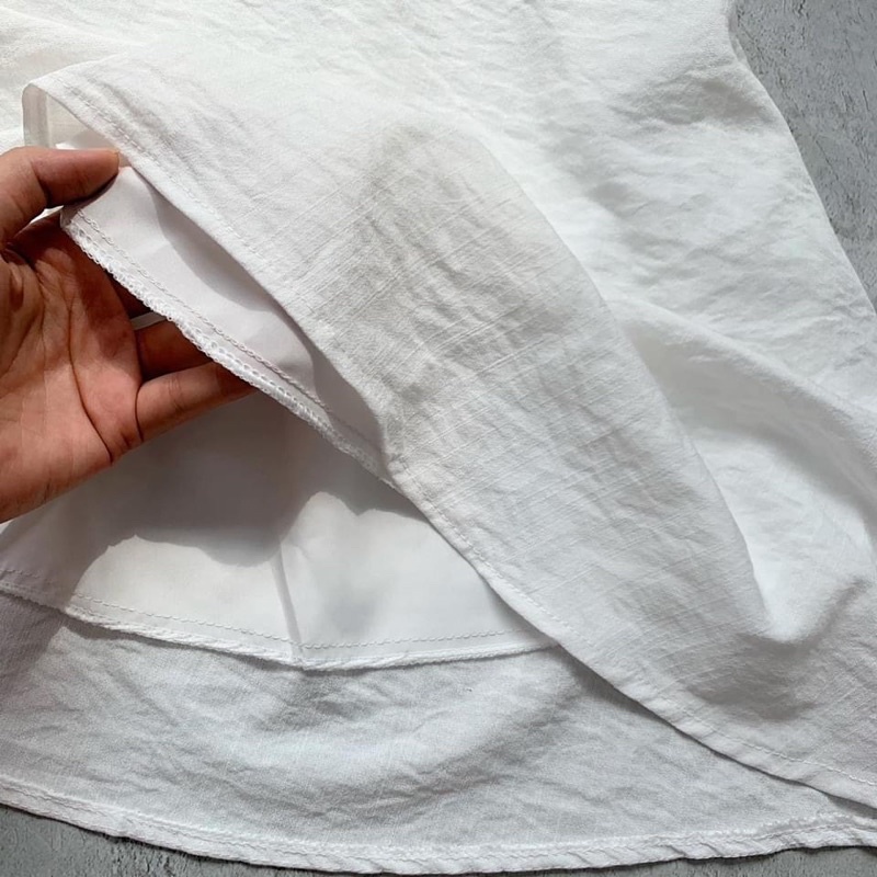 Váy trễ vai tiểu thư - Váy bẹt vai chun lưng dáng ngắn