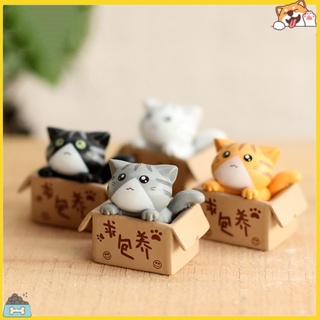 Mô hình hộp quà mèo kích thước 3x2,5x1,8cm M2092