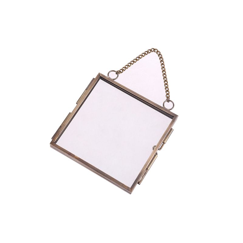 Khung Ảnh Kim Loại Mặt Kính Treo Cây Hoa Trang Trí Nhà Cửa DIY