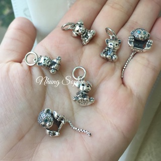 Charm treo bạc Thái charm chó mèo khỉ đuôi dài