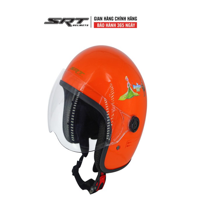 Mũ bảo hiểm 3 4 SRT trẻ em - kính cao cấp