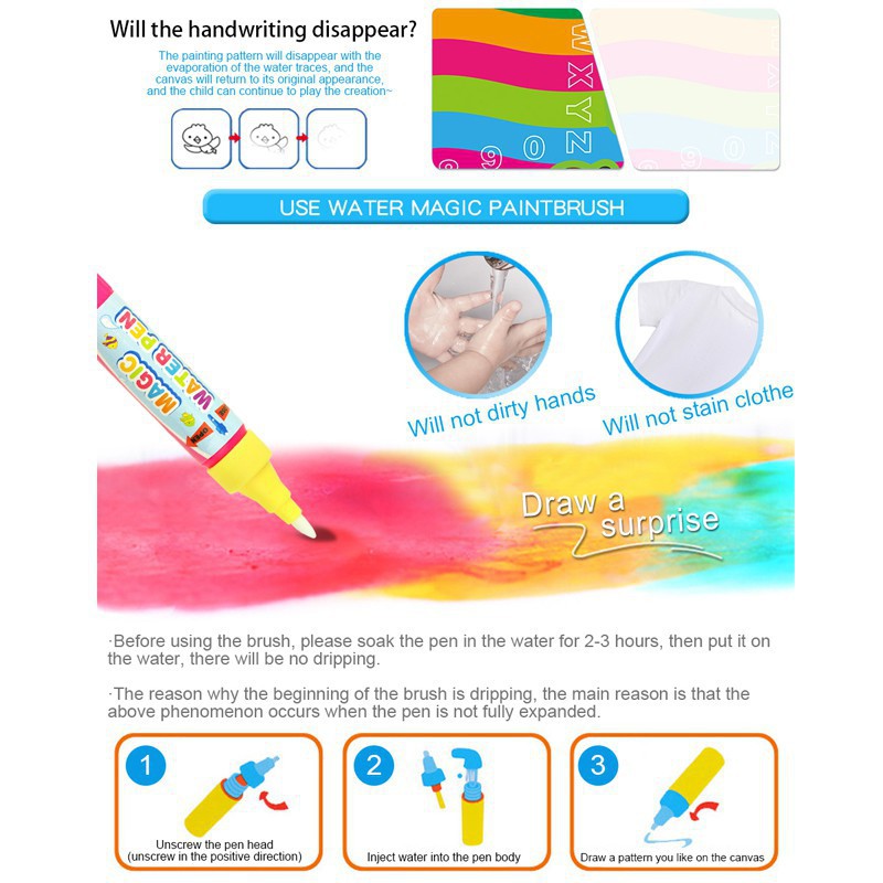 Coolplay Thảm vẽ bút nước ma thuật tự xóa độc đáo cho bé