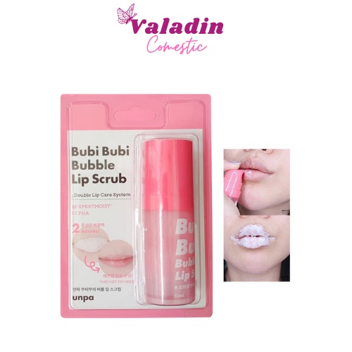 Tẩy tế bào chết môi dạng sủi bọt UNPA-Bubi Bubi Bubble Lip Scrub 10ml