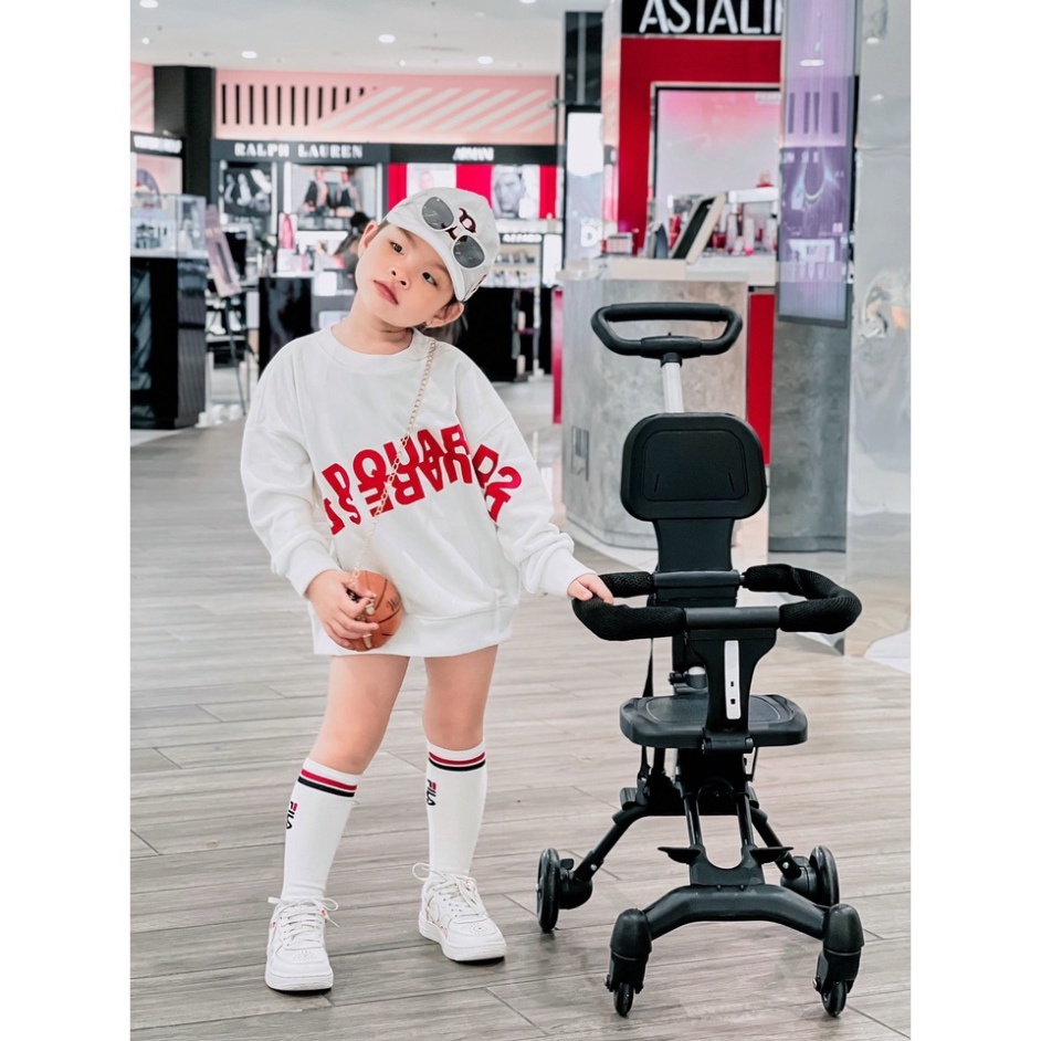 Áo nỉ cổ tròn Dasquare cho bé , áo sweater trẻ em unisex , TP KIDs MSP 1245