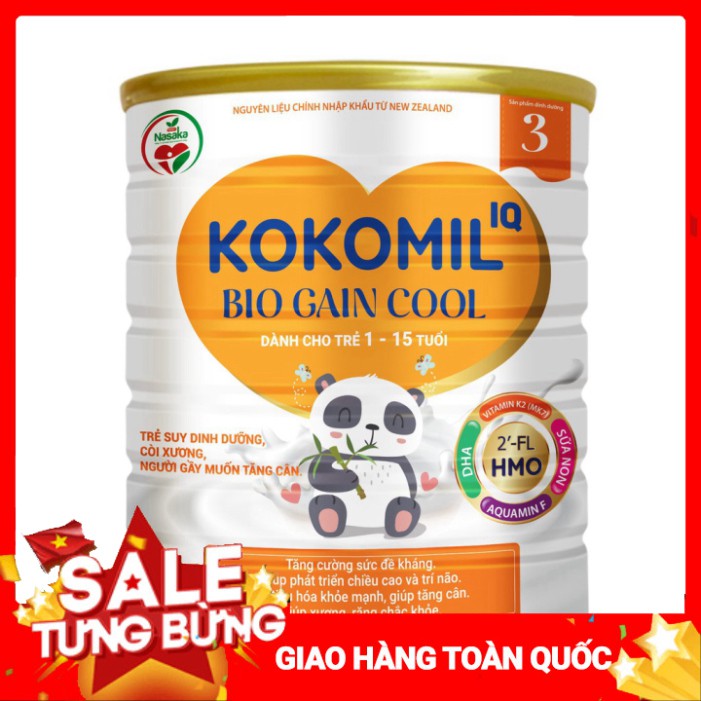 [100% CHÍNH HÃNG]  Sữa DINH DƯỠNG KOKOMIL IQ BIO GAIN COOL 900G